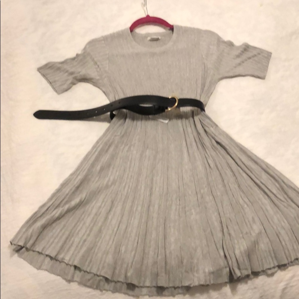 Grey lightweight sweater dress.